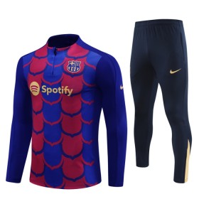 Enfant Barcelone Sweat d'Entraînement Quart-Zip Bleue 2024-25